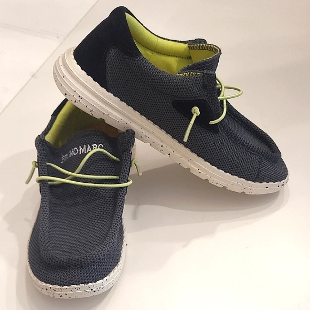 Bruno Marc Slip-On Fur Casual Loafer Unisex Knit Canvas Moccasin Sneaker Sz 3